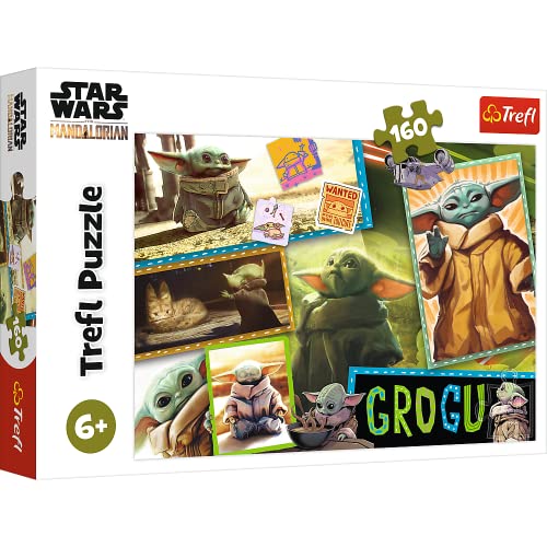 Trefl 15411 160 Teile Grogu für Kinder ab 6 Jahren Puzzle, Star Wars The Mandalorian von Trefl