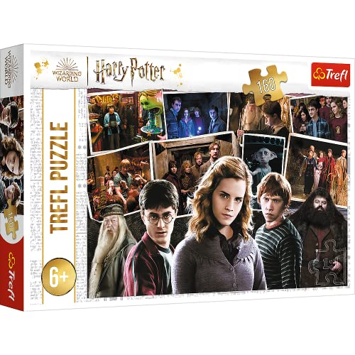 Trefl 15418 160 Elemente-Puzzles Filmfiguren, Collage, kreative Unterhaltung, Spaß für Kinder ab 6 Jahren Kinderpuzzle, Harry Potter und Freunde von Trefl