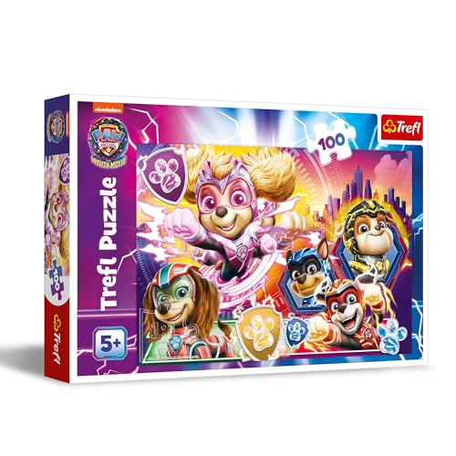 Trefl 16460 PAW Patrol 100 Elemente-Buntes Puzzle mit Helden der Fernsehserie, Kreative Unterhaltung, Spiel für Kinder ab 5 Jahren, Mehrfarbig, S von Trefl