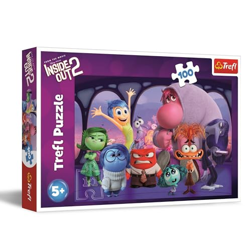 Trefl - Inside Out 2, Alles Steht Kopf - Puzzle 100 Teile - Buntes Puzzle mit Helden der Fernsehserie, Kreative Unterhaltung, Spiel für Kinder ab 5 Jahren von Trefl