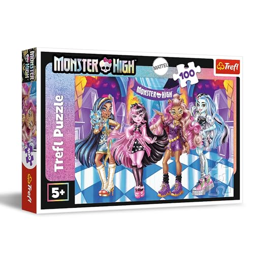 Trefl 16505 Monster High, Schreckliche Freunde 100 Elemente-Buntes Puzzle mit Helden der Fernsehserie, Kreative Unterhaltung, für Kinder ab 5 Jahren, Mehrfarbig von Trefl