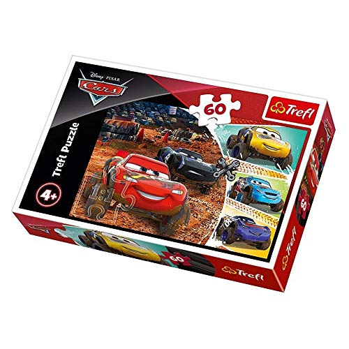 Trefl 17327 , Puzzle, Lightning McQueen mit Freunden, 60 Teile, Disney Cars 3, für Kinder ab 4 Jahren von Trefl