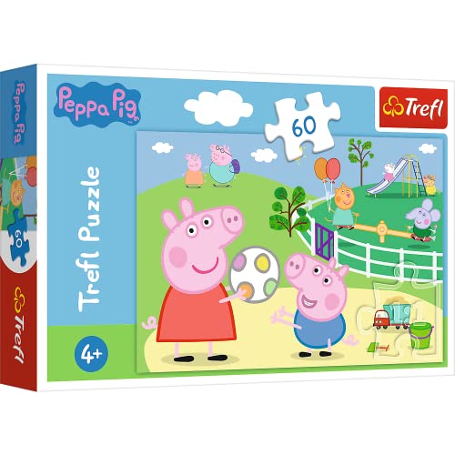 Trefl 17356 Spaß mit Freunden, Peppa Pig 60 Teile, für Kinder ab 4 Jahren Puzzle von Trefl