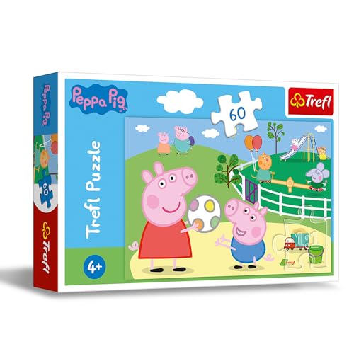 Trefl, 17356 Puzzle, Spaß mit Freunden, 60 Teile, Peppa Pig, für Kinder ab 4 Jahren von Trefl