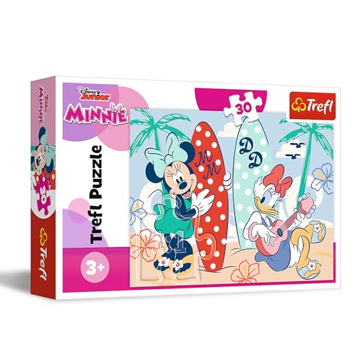 Trefl 18302 Minnie Disney 30 Elemente-Buntes Puzzle mit Helden der Fernsehserie, Kreative Unterhaltung, Spiel für Kinder ab 3 Jahren, Mehrfarbig von Trefl