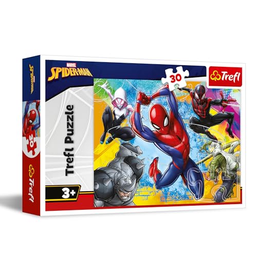 Trefl 18307 Spiderman Marvel, Farben von Spider 30 Teile-Buntes Superhelden-Puzzle, für Kinder ab 3 Jahren, Multicoloured von Trefl