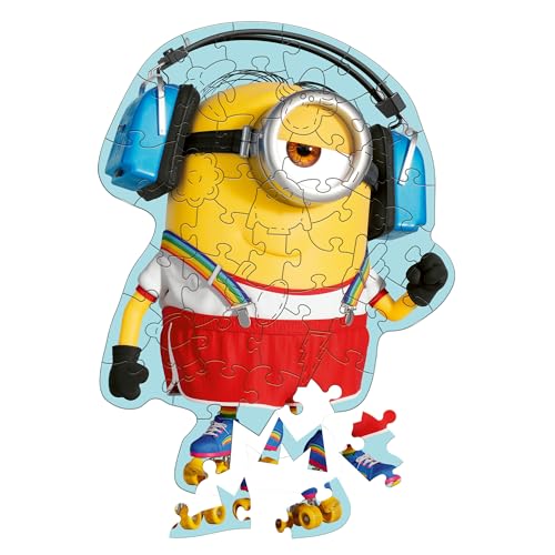 Trefl 20239 Holzpuzzle: Minions, Verrückte Minions-50 Teile, Wooden, Unregelmäßige Formen, 10 Figuren, Modernes Puzzle für Kinder ab 5 Jahren, Mehrfarbig von Trefl