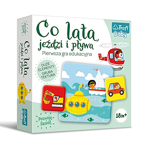 Trefl - was Sommer, Igel und Schwimmen - Das erste Bildungsspiel für Ihr Baby, Fahrzeuge, Ort, Stadt, Lach, Dicke Textur, Große Textur, Ideales Dashspiel für Kinder ab 18 Monaten von Trefl