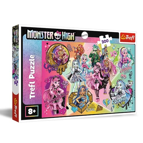 Trefl 23027 Monster High, Zombies Gewinnen 300 Elemente-Buntes Puzzle mit Puppen, Kreative Unterhaltung, Spiel für Kinder ab 8 Jahren, Multicolor von Trefl