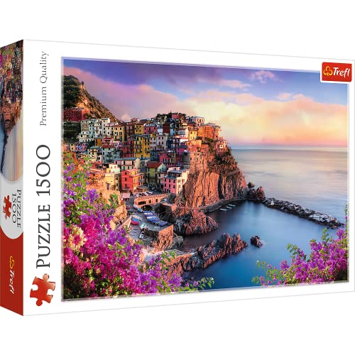 Trefl 26137 Ansicht 1500 Teile, Premium Quality, für Erwachsene und Kinder ab 12 Jahren Puzzle Der Blick auf die Stadt Manarola, Farbig von Trefl