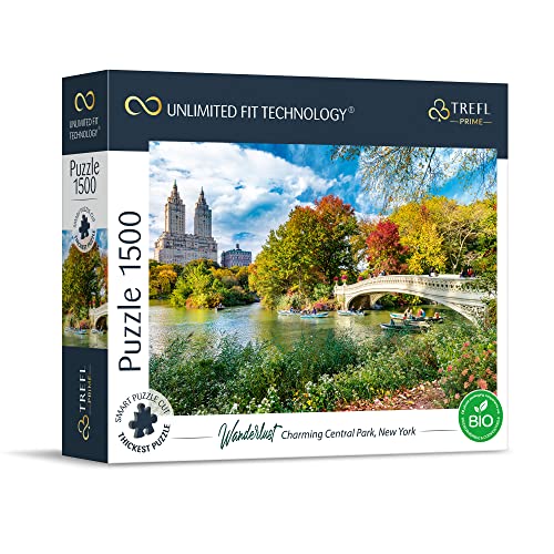 Trefl 26194 1500 Elemente, dickster Karton, Bio, ECO, USA, Reisen, Unterhaltung für Erwachsene und Kinder ab 12 Jahren, UFT-Puzzle Wanderlust: Charming Central Park, New York von Trefl