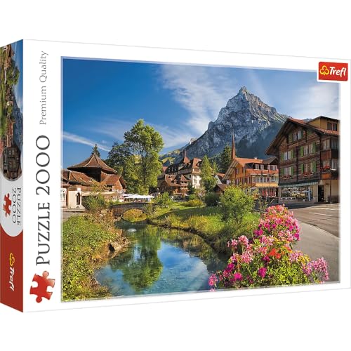 Trefl 27089 2000 Teile, Premium Quality, für Erwachsene und Kinder ab 12 Jahren Puzzle Die Alpen im Sommer, Farbig, Wasserfall Haifoss Island von Trefl