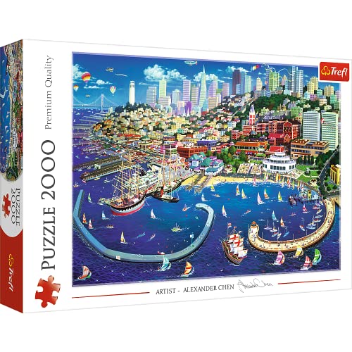 Trefl, Puzzle, San Francisco Bay, 2000 Teile, USA, Premium Quality, für Kinder ab 15 Jahren, Farbig von Trefl