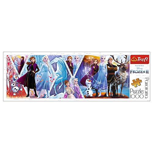 Trefl TR29048, Disney Frozen 2 1000 Teile, Panorama, Premium Quality, für Erwachsene und Kinder ab 12 Jahren Puzzle, Farbig, Die Eiskönigin II 2 von Trefl