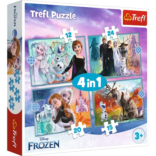 Trefl 34381 4-in-1-Puzzle Disneys Eiskönigin 2 mit hochwertigem Druck für Kinder ab 3 Jahren Puzzle, The Incredible World Disney Frozen 2 von Trefl