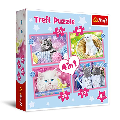 4 in 1 Puzzle 35, 48, 54, 70 Teile - Katzen von Trefl