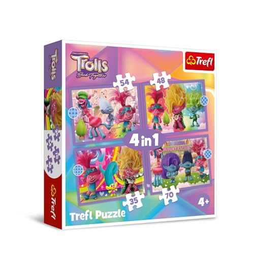 Trefl 34622 Trolls Band Together, Abenteuer der Bunten Trolle Kinderpuzzle, Mehrfarbig von Trefl