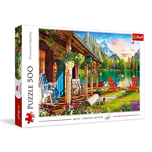 Trefl 37408 Häuschen in den Bergen 500 Teile, Premium Quality, für Erwachsene und Kinder ab 10 Jahren Puzzle, Farbig von Trefl