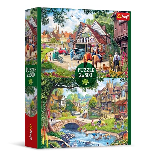 Trefl 37494 2in1: Idyllisches Leben-2 x 500 Teile-Set aus Zwei Puzzles, DIY, kreative Unterhaltung, für Erwachsene und Kinder ab 10 Jahren, Mehrfarbig von Trefl