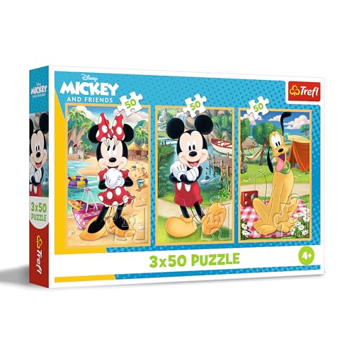 Trefl – 3in1 Puzzle: Feuerwehrmann Sam, Das Team der Feuerwache - 3 x 50 Teile, 3er-Puzzle-Set für Kinder ab 4 Jahren von Trefl