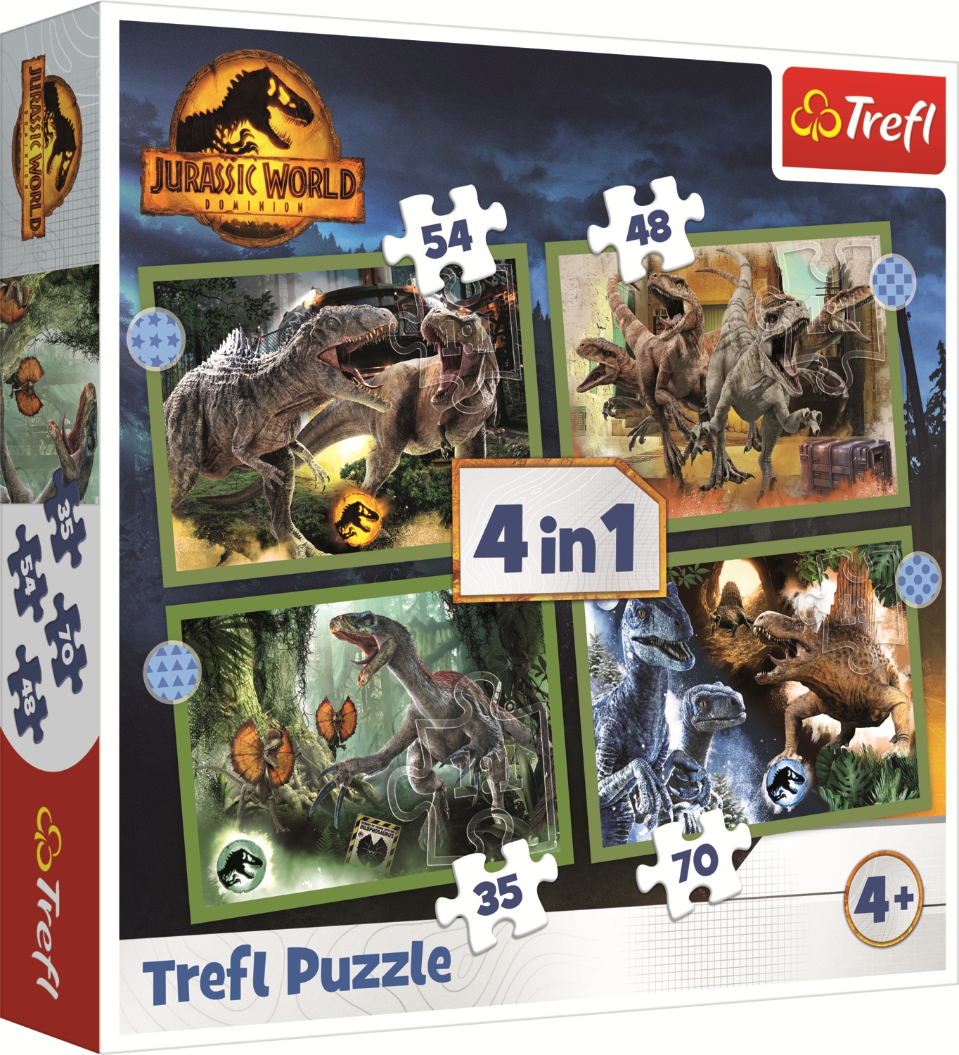 Trefl 4 Puzzles - Threatening Dinosaurs 35 Teile Puzzle Trefl-34607 Trefl 4 Puzzles - Threatening Dinosaurs 35 Teile Puzzle Trefl-34607 von Trefl