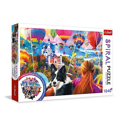 Trefl - Puzzle Spiral: Ballonfestival - 1040 Elemente - Spiralform, verdrehte Bilder, Bunte Ballons, kreative Unterhaltung, Spaß für Erwachsene und Kinder ab 12 Jahren von Trefl