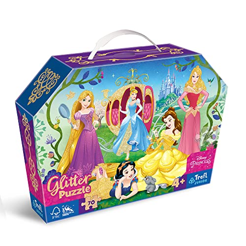 Junior Glitzer Puzzle 70 Teile Disney Princess von Trefl