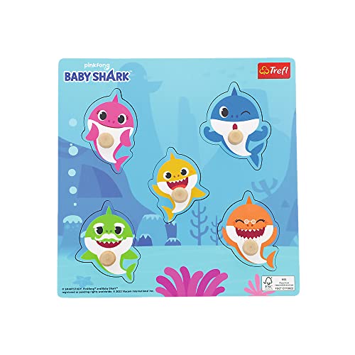 Trefl - Puzzle Baby Shark, Wooden Toys - Holzspielzeug, Formpuzzle für Kleinkinder, Naturholzspielzeug, Bio Spielzeug für Jahre mit Helden Märchen, für Kinder 18 Monate Trefl - Puzzle Baby Shark, Wooden Toys - Holzspielzeug, Formpuzzle für Kleinkinder, Naturholzspielzeug, Bio Spielzeug für Jahre mit Helden Märchen, für Kinder 18 Monate von Trefl