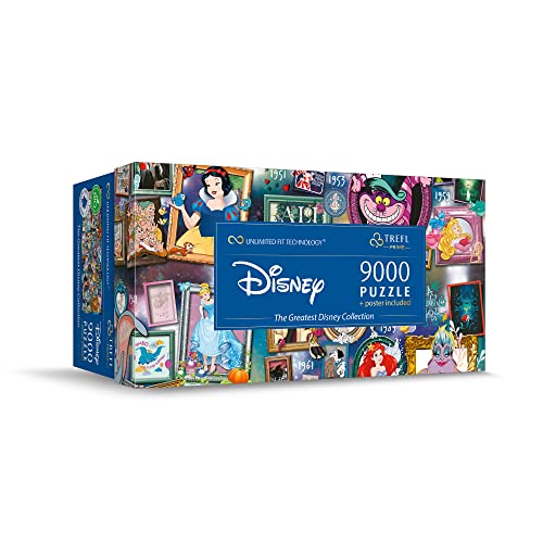 Trefl 81020 9000 Teile, Großes Puzzle, Dickste Pappe, Bio, EKO, Collage mit Märchenfiguren, Unterhaltung für Erwachsene und Kinder ab 12 Jahren, Disney, The Greatest Disney Collection von Trefl