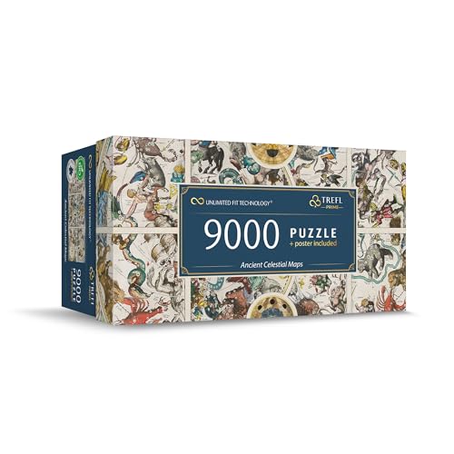 Trefl Prime - Puzzle UFT: Ancient Celestial Maps - 9000 Teile, Großes Puzzle mit Einer Antiken Himmelskarte, Dickster Karton, Bio, EKO, Unterhaltung für Erwachsene und Kinder ab 12 Jahren von Trefl