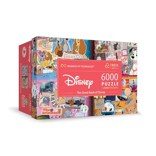 Trefl Prime - Puzzle UFT: Disney, The Great Book of Disney - 6000 Elemente, Großes Spiel, Dickster Karton, für Erwachsene und Kinder ab 12 Jahren von Trefl