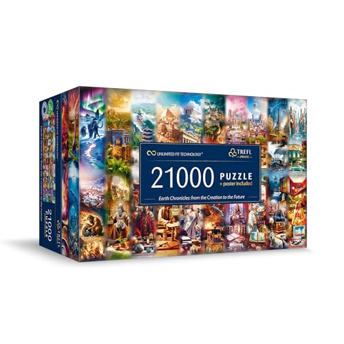 Trefl 81040 Prime UFT, Earth Chronicles: from Creation to The Future-21000 Elemente, Riesengroßes Puzzle, Großes Spiel, Dickster Karton, für Erwachsene und Kinder ab 12 Jahren, Mehrfabrig von Trefl