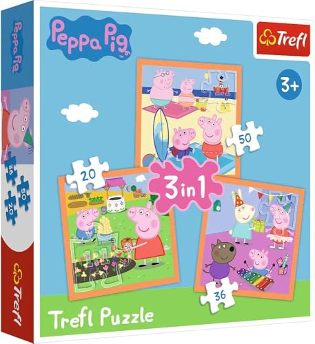 Trefl 916 34852 EA 3 in 1 Peppa Pig, red von Trefl