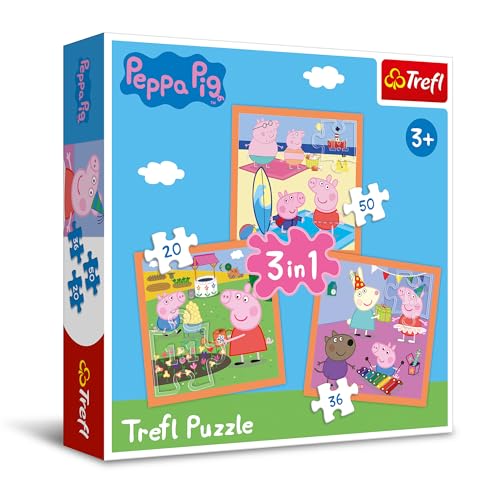 Trefl 916 34852 EA 3 in 1 Peppa Pig, red von Trefl