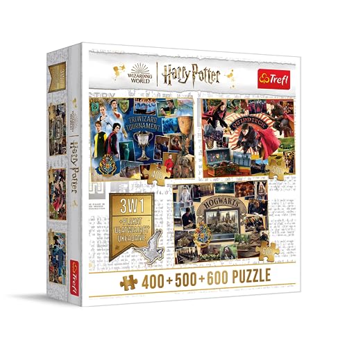 Trefl – Puzzle 4in1: Set mit 3X Puzzle 400+500+600: Turnier, Quidditch, Hogwarts - Puzzles mit Harry Potter Filmfiguren, 400, 500 und 600 Teile, A4 Poster, für Erwachsene und Kinder ab 10 Jahren Trefl – Puzzle 4in1: Set mit 3X Puzzle 400+500+600: Turnier, Quidditch, Hogwarts - Puzzles mit Harry Potter Filmfiguren, 400, 500 und 600 Teile, A4 Poster, für Erwachsene und Kinder ab 10 Jahren von Trefl