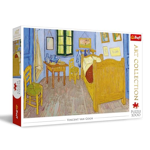 Trefl 93754 Vincent Van Gogh, Das Schlafzimmer in Arles-Puzzle 1000 Elemente-Puzzlespiel Kunstsammlung, Kunstpuzzle, für Erwachsene und Kinder ab 12 Jahren, Mehrfarbig von Trefl