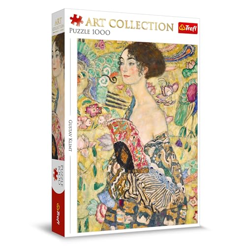 Trefl 93756 Gustav Klimt, Dame mit Fächer-Puzzle 1000 Elemente-Puzzlespiel Kunstsammlung, Kunstpuzzle, für Erwachsene und Kinder ab 12 Jahren, Mehrfarbig von Trefl