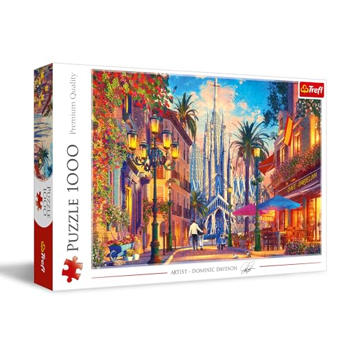 Trefl - Barcelona, Spanien - Puzzle 1000 Elemente - DIY-Spiel mit Europäischer Hauptstadt, Kreative Unterhaltung, Spaß, Klassisches Puzzle für Erwachsene und Kinder ab 12 Jahren von Trefl