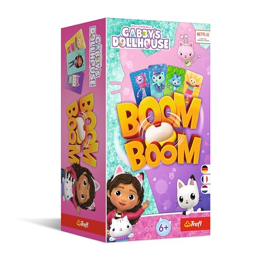 Trefl - Boom Boom, Gabby's Dollhouse - Dynamisches Familienspiel, Spiel Für die Ganze Familie, Kartenspiel mit Helden der Fernsehserie Gabby‘s Katzenhaus, für Kinder ab 6 Jahren Trefl - Boom Boom, Gabby's Dollhouse - Dynamisches Familienspiel, Spiel Für die Ganze Familie, Kartenspiel mit Helden der Fernsehserie Gabby‘s Katzenhaus, für Kinder ab 6 Jahren von Trefl