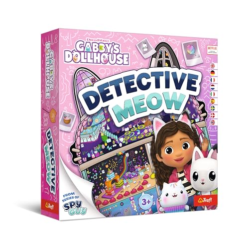 Trefl 02729 Gabby's Dollhouse Detektiv MIAU, Gabbys Puppenhaus-Kooperationsspiel aus der Spy Guy Serie, Beobachtungsspiel für die Kleinkinder, für Kinder ab 3 Jahren von Trefl