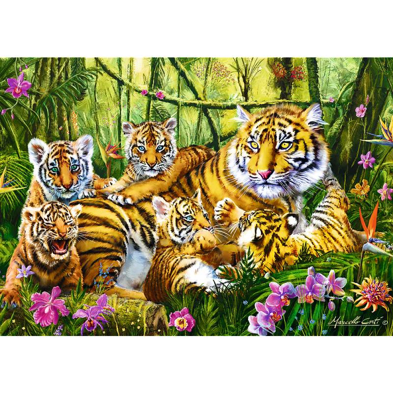 Trefl Die Tigerfamilie 500 Teile Puzzle Trefl-37350 von Trefl