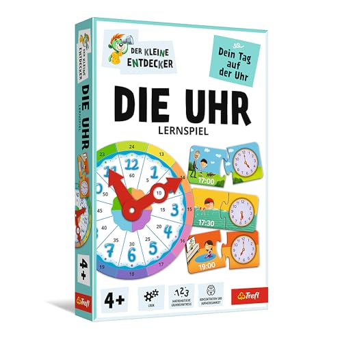 Trefl Die Uhr – Kleiner Entdecker Lernspiel für Kinder ab 4 Jahren Trefl Die Uhr – Kleiner Entdecker Lernspiel für Kinder ab 4 Jahren von Trefl