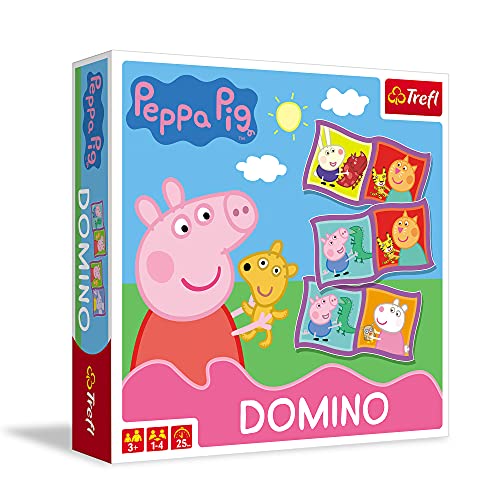 Trefl Domino Schweinchen Peppa Familienspiel für Kinder ab 3 Jahren von Trefl