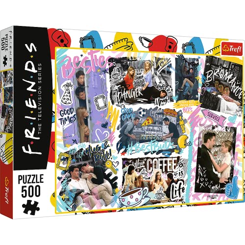 Trefl - Friends, Freunde - Collage - 500 Teile Puzzle, Puzzle mit TV-Charakteren, DIY, kreative Unterhaltung, Spaß, Klassische Puzzles für Erwachsene und Kinder ab 10 Jahren Trefl - Friends, Freunde - Collage - 500 Teile Puzzle, Puzzle mit TV-Charakteren, DIY, kreative Unterhaltung, Spaß, Klassische Puzzles für Erwachsene und Kinder ab 10 Jahren von Trefl