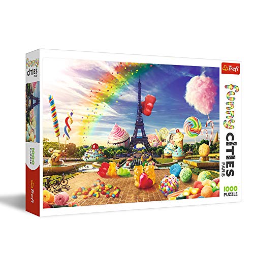 Trefl, Puzzle, Süßes Paris, 1000 Teile, Funny Cities, Premium Quality, für Erwachsene und Kinder ab 12 Jahren, Farbig von Trefl