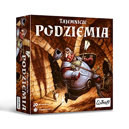 Trefl - Geheimnisvolle Unterwelt - Familienstrategiespiel, Baue Flure und sammle Schätze, Einzelvariante Spiel, Gesellschaftsspiel Für Erwachsene und Kinder ab 6 Jahren von Trefl