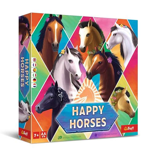 Trefl 02522 Happy Horses-EIN Spiel für die Ganze Familie, Pferde, für Tierliebhaber, für Erwachsene und Kinder ab 7 Jahren, Mehrfabrig von Trefl