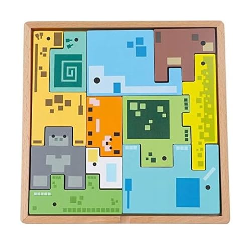Trefl - Holz-Puzzle : Piksel Gang, Wooden Toys - Holzspielzeug, Tierbausteine, Untersetzer mit Rahmen und Konturen, Umweltfreundliches Naturholz, für Kinder ab 18 Monaten Trefl - Holz-Puzzle : Piksel Gang, Wooden Toys - Holzspielzeug, Tierbausteine, Untersetzer mit Rahmen und Konturen, Umweltfreundliches Naturholz, für Kinder ab 18 Monaten von Trefl