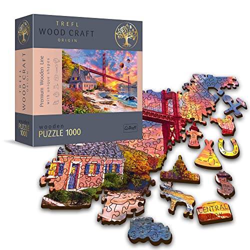 Holz Puzzle 1000 Sonnenuntergang am Golden Gate von Trefl