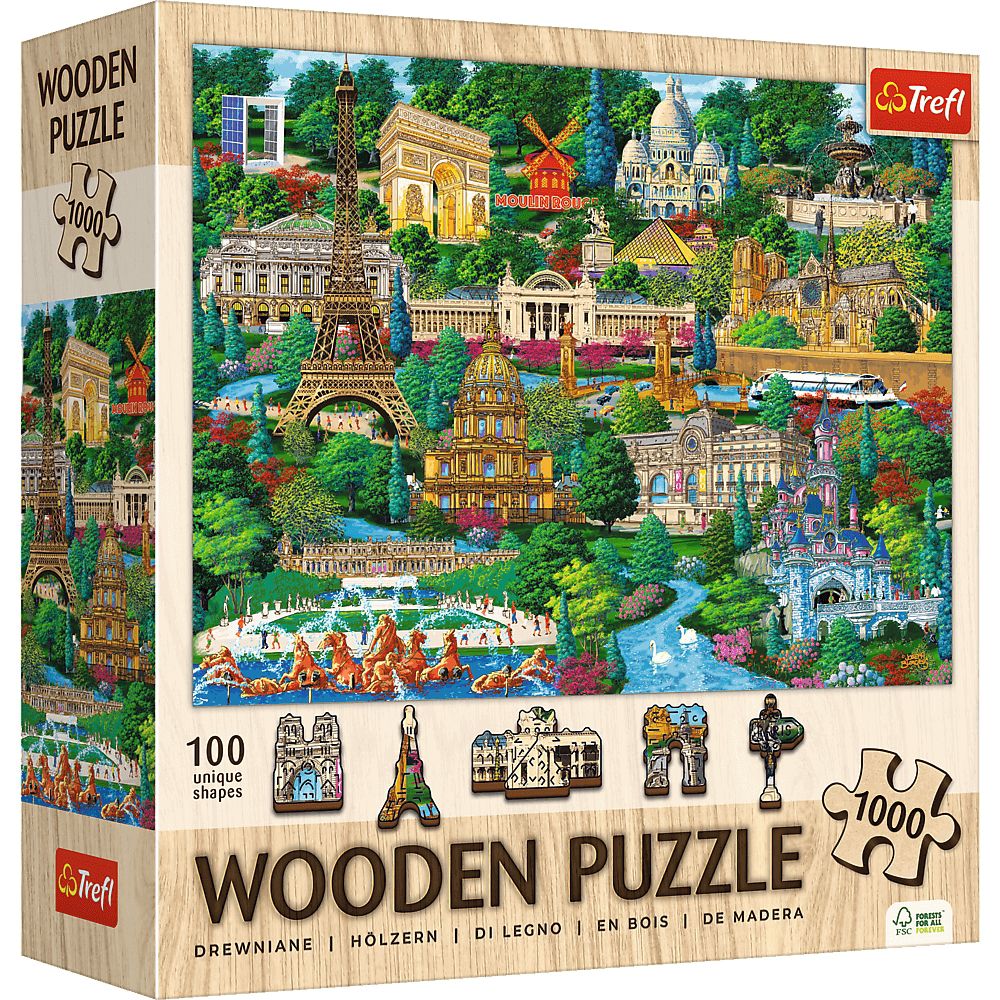 Trefl Holzpuzzle 1000 Teile - Frankreich entdecken - Trefl Holzpuzzle 1000 Teile - Frankreich entdecken - von Trefl